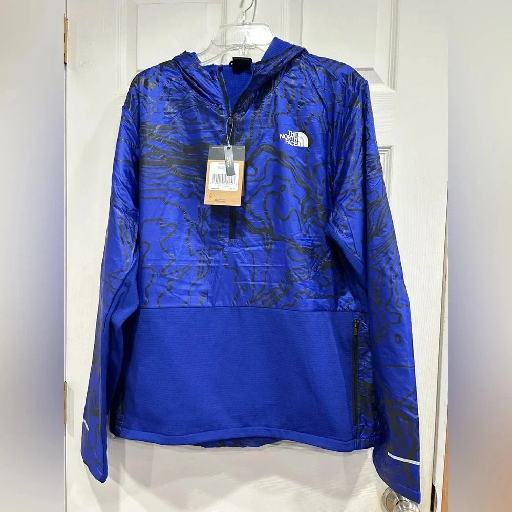 The North Face Men’s L Large Winter Warm-up 1/4 Zip Hoodie NWT Blue